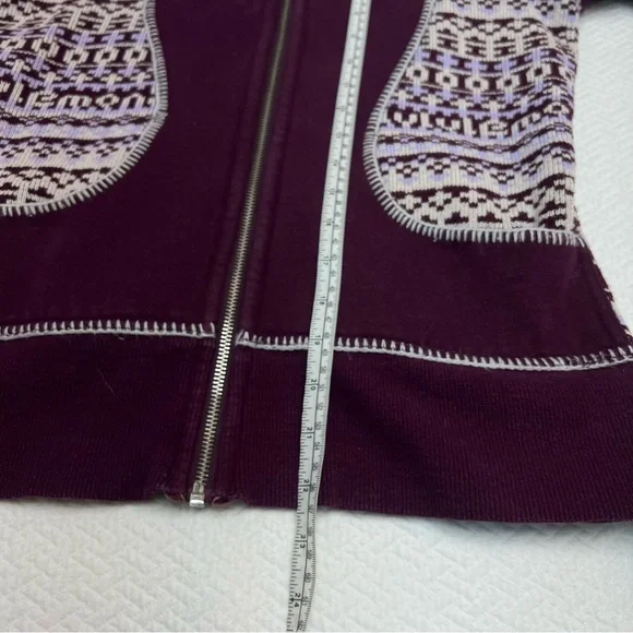 ❤️SOLD❤️Lululemon Special Edition Purple Fair Isle Print Scuba Hoodie Size 6 - Picture 10 of 12